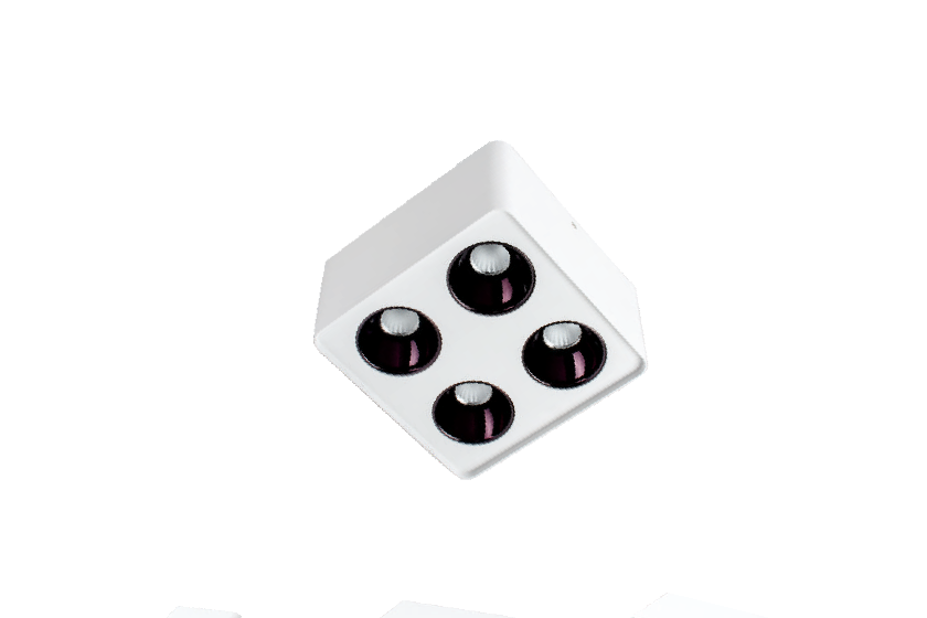 داون لايت سطحي متعدد الرؤوس سطحي SMD IP20 — سلسلة LD702M (1x9W/2x9W/3x9W/4x9W · 1x12W/2x12W/3x12W/4x12W)