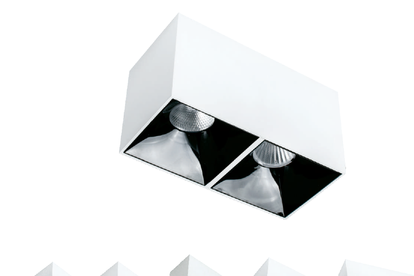 داون لايت سطحي متعدد الرؤوس سطحي COB IP65 — سلسلة LD704M (1x15W/2x15W/3x15W)